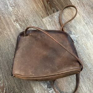 STS Ranchwear Rustic Brown Leather Belt Bag